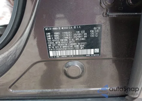2019 Honda Hr-V Ex from USA, damaged, VIN 3CZRU6H5XKM726201